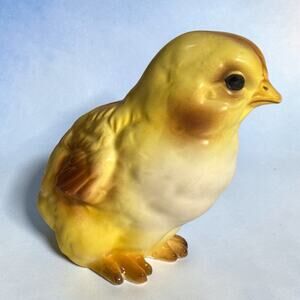 Vintage 1950s Lefton Porcelain Life Like Realistic Yellow Easter Chick JAPAN